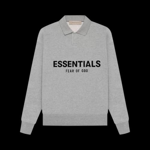 Fear of God Essentials Kids Long-Sleeve Polo 'Dark Oatmeal'