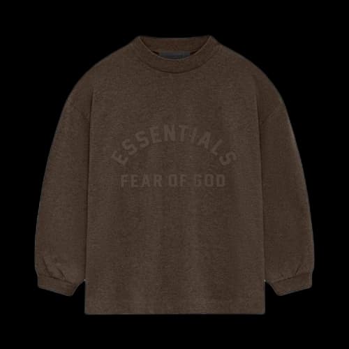 Fear of God Essentials Core Collection Kids Essentials Core Collection L/S Tee Heather Wood