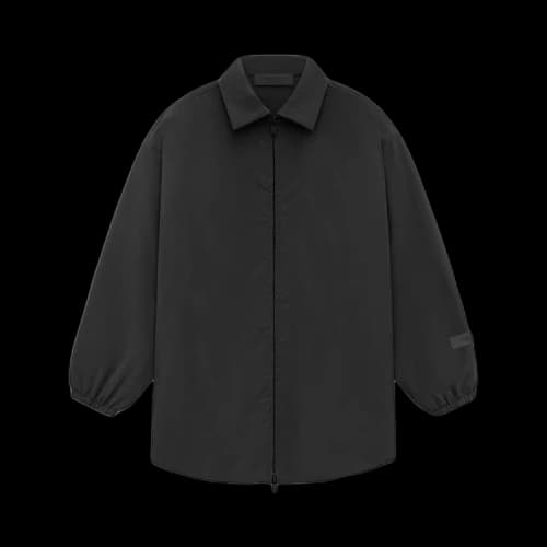 Fear of God Essentials Core Collection Kids Nylon Overshirt Black