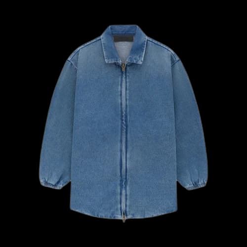 Fear of God Essentials Core Collection Kids Denim Overshirt Medium Wash