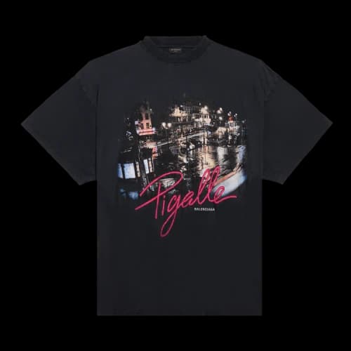 Balenciaga Pigalle T-Shirt 'Faded Washed Black'