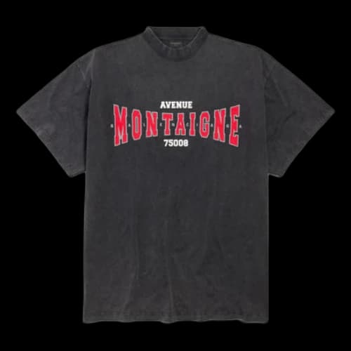 Balenciaga Montaigne T-shirt Oversized 'Black Faded' (Women's)