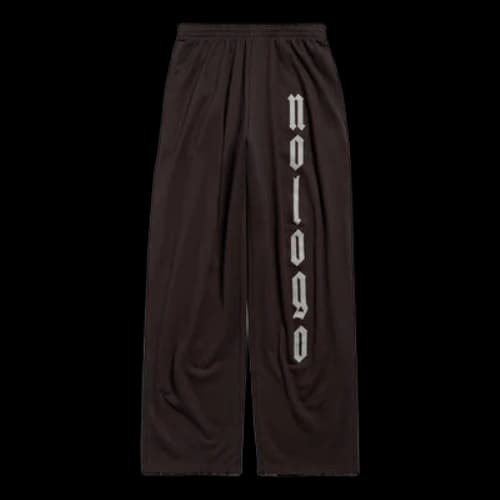 Balenciaga Nologo Baggy Sweatpants 'Black Grey' (Women's)