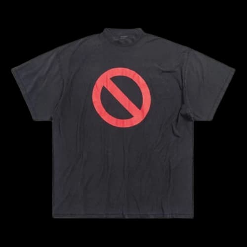 Balenciaga Bfrnd Series Inside-out Oversized T-shirt 'Black Faded'