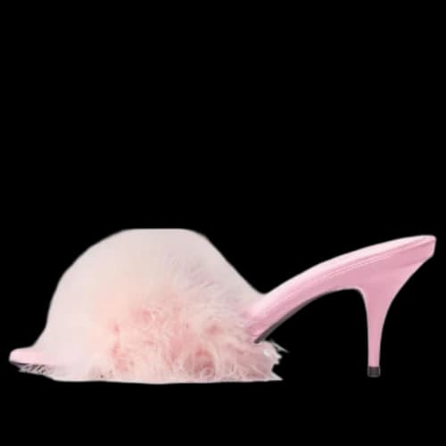 Balenciaga Boudoir 70mm Sandals 'Pink Feathers' (Women's)