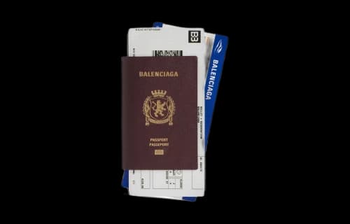 Balenciaga Passport Long Wallet 2 Tickets 'Dark Red'