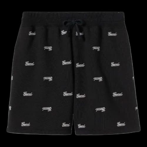 Gucci FW24 Sweat Shorts 'Embroidery Black'