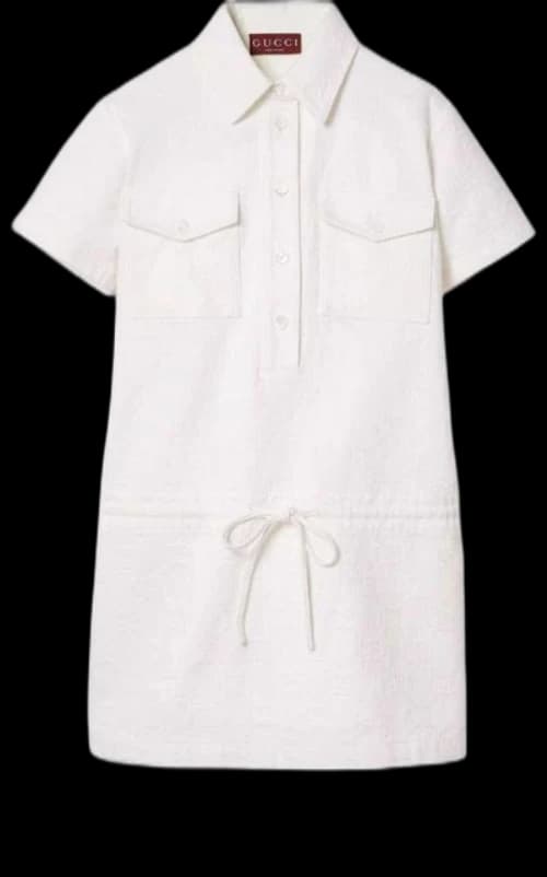 Gucci GG Jacquard Denim Dress 'White' (Women's)