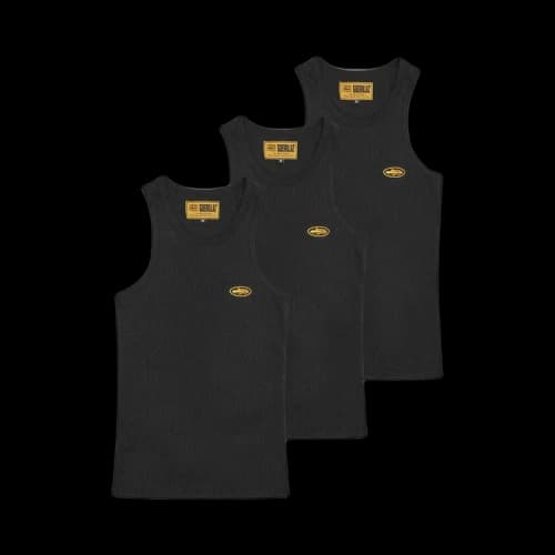 Corteiz Bolo Essentials Tank Top (3 Pack) 'Black'