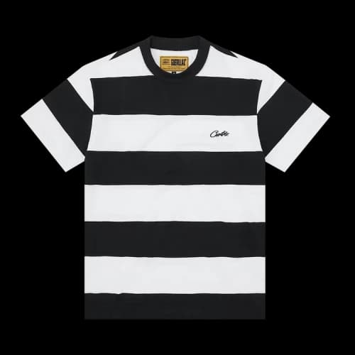 Corteiz Striped Tee 'Black'