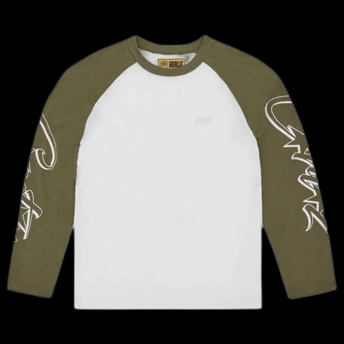 Corteiz Allstarz Raglan Long-Sleeve Tee 'White/Khaki'