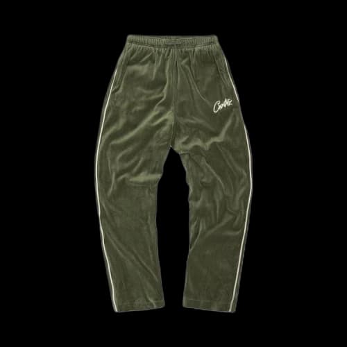 Corteiz VVS Velour Bottoms 'Green'
