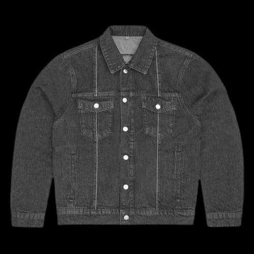 Corteiz C-Star Stitch-Down Denim Jacket 'Black'