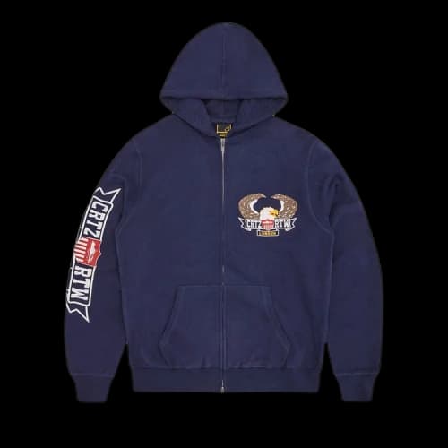 Corteiz Dipset Zip-Up Hoodie 'Navy'