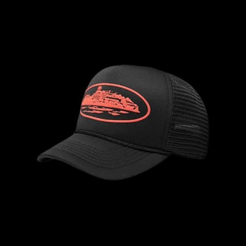 Corteiz Alcatraz Premium Trucker 'Black/Red'