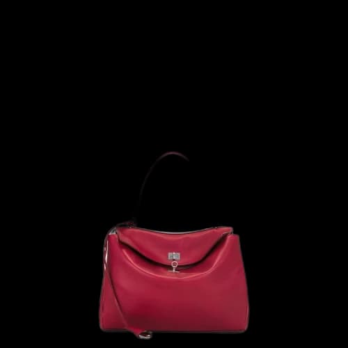 Balenciaga Rodeo Leather Shoulder Bag 'Cherry Red'