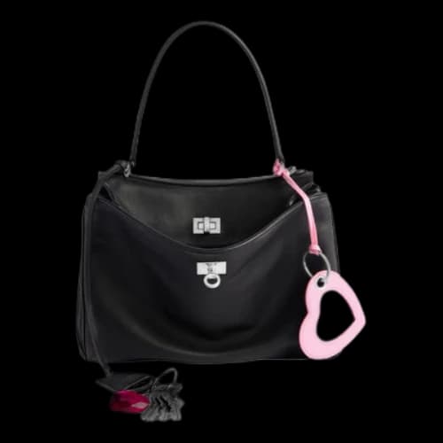 Balenciaga Rodeo Small Handbag Used Effect With One Charm 'Black' (Women's)
