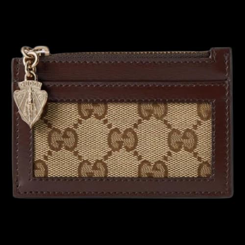 Gucci Luce Card Case Wallet 'Beige Ebony Canvas' (Women's)