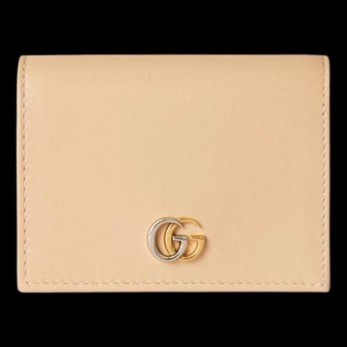 Gucci GG Marmont Card Case Wallet 'Light Beige' (Women's)