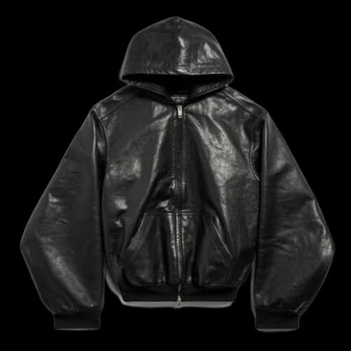 Balenciaga Lined Zip-up Hoodie Large Fit 'Black' (Women's)