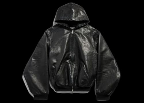 Balenciaga Lined Zip-Up Large Fit Hoodie Black
