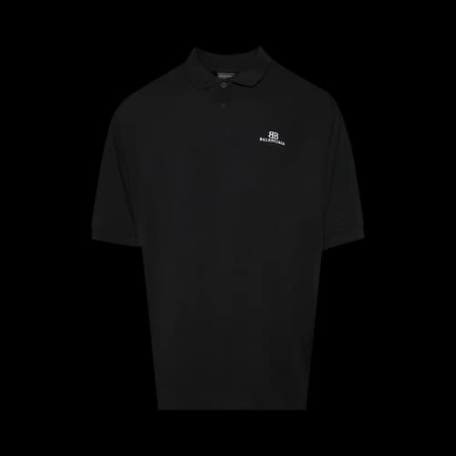 Balenciaga Oversized Short-Sleeve Polo 'Black'