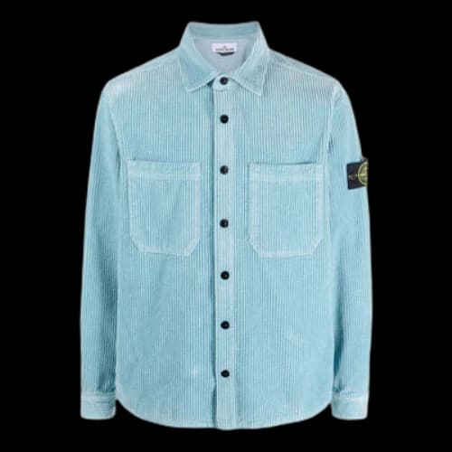 STONE ISLAND Corduroy Overshirt 'Blue'