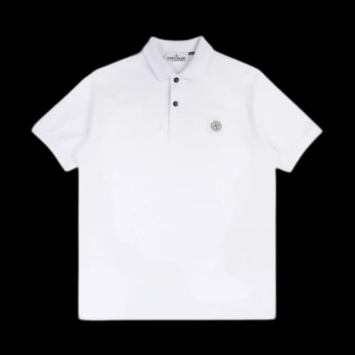 Stone Island Compass Patch Polo Shirt 'White'