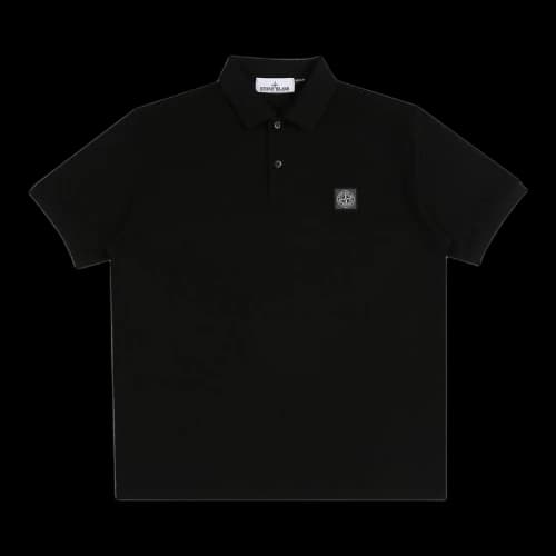 Stone Island Compass Patch Polo Shirt 'Black'