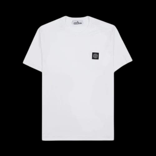 Stone Island Garment Dyed Logo T-Shirt 'White'