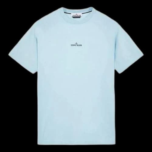 STONE ISLAND Plain Logo T-Shirt 'Light Blue'