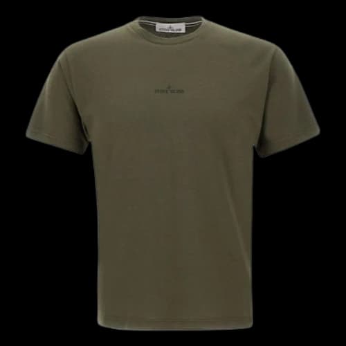 STONE ISLAND Logo Cotton T-shirt 'Olive Green'