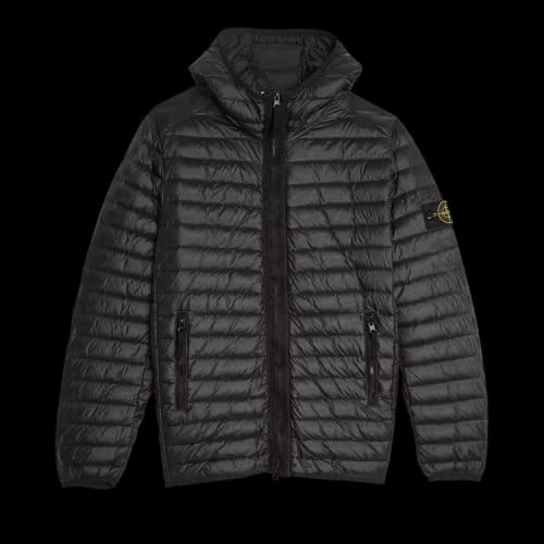Stone Island Recycled Light Down Hooded Jacket 'Black'