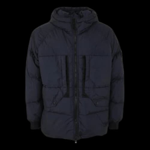 STONE ISLAND Zip-Up Puffer Jacket 'Navy'