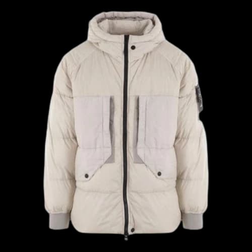 STONE ISLAND Down Jacket 'Cream'