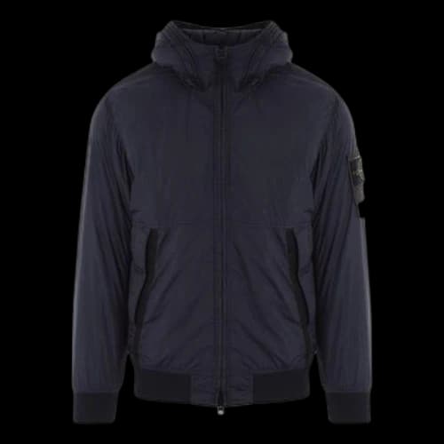 STONE ISLAND Waffen Patch Crinkle Labs Primaloft Jacket 'Navy'