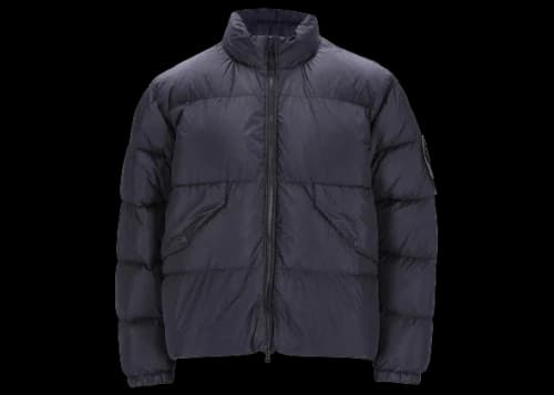 Stone Island Garment Dyed Crinkled Jacket Black