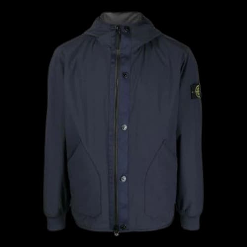 STONE ISLAND Plain Logo Jackets 'Navy'