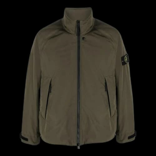 STONE ISLAND Compass Patch Zip-Up Windbreaker 'Green'