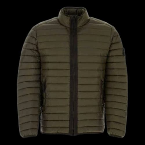STONE ISLAND Woven Chambers R Nylon Down Jacket 'Olive Green'