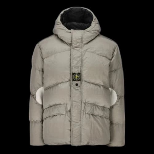 STONE ISLAND Compass-motif Down Puffer Jacket 'Grey'