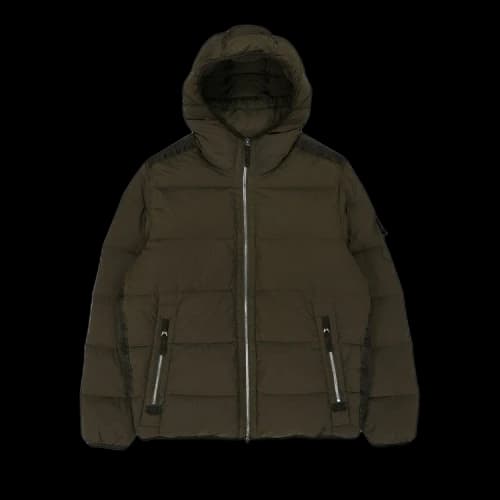 Stone Island Feather Down Hooded Coat 'Olive'