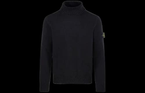 STONE ISLAND Logo Patch Turtleneck Sweater 'Black'