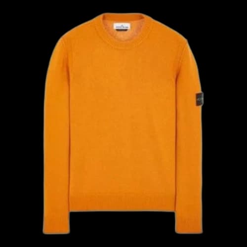 STONE ISLAND Lambswool Crewneck Sweater 'Rust'