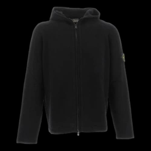 STONE ISLAND Zip Hoodie 'Black'