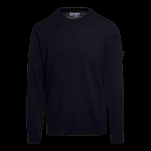 STONE ISLAND Wool Crewneck Sweater 'Navy Blue'