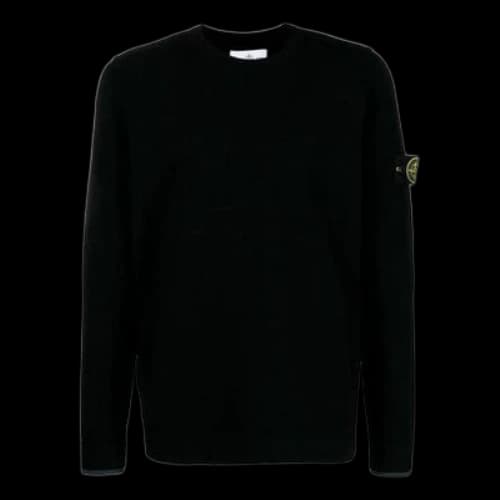 STONE ISLAND Wool Crewneck Sweater 'Black'