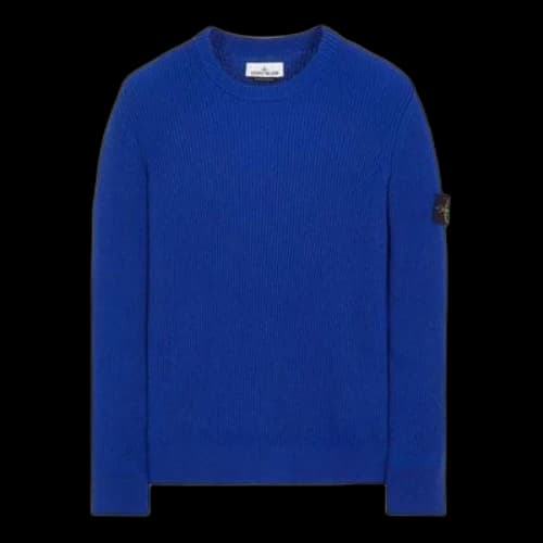 STONE ISLAND Ribbed Pullover 'Blue'