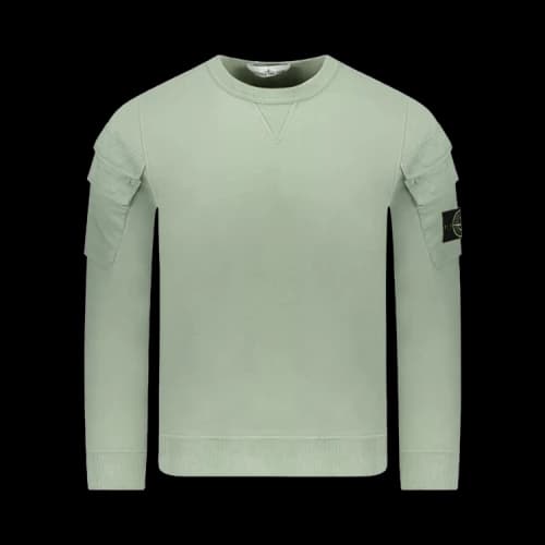 Stone Island Sleeve Pockets Crewneck 'Sage'