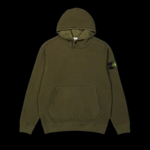 Stone Island Logo Patch Hoodie 'Olive'